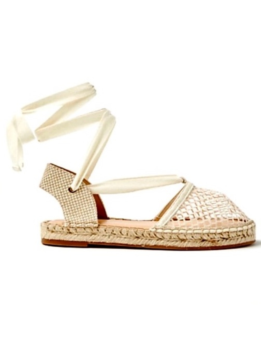 LOFT Mesh Lace Up Flat Espadrilles